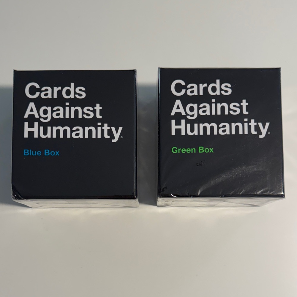 Cards Against Humanity Blue and Green Box Set Expansion Bundle